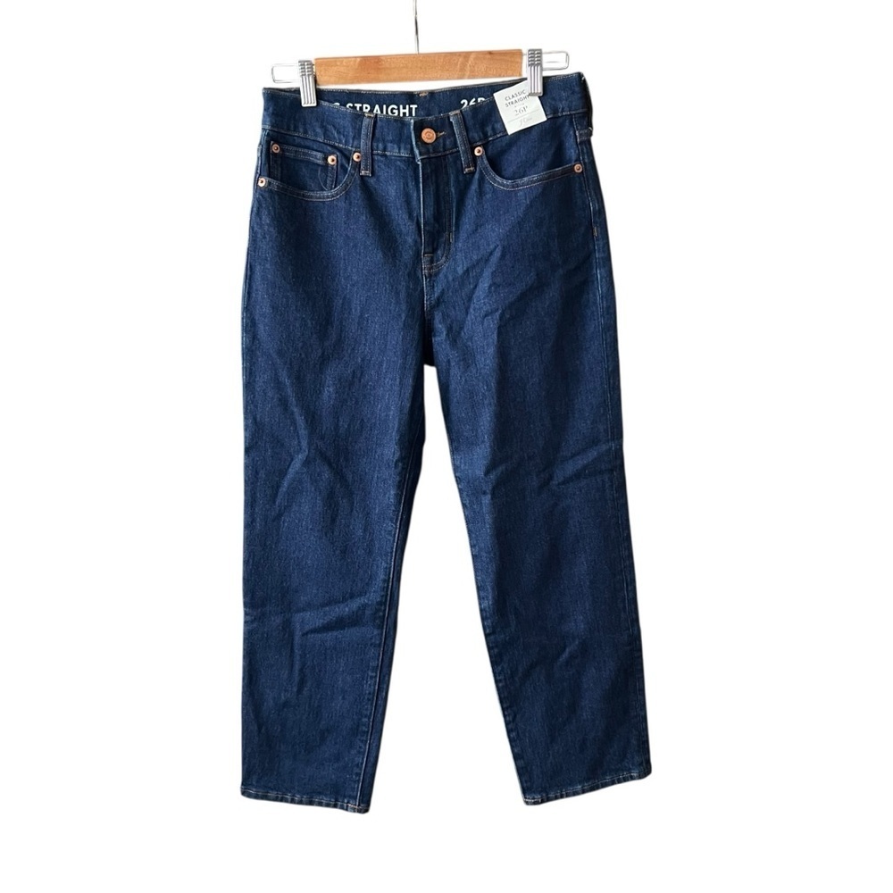 NWT J. CREW High-rise '90s classic straight-fit jean in Rinse wash Sz 26P - Picture 4 of 9